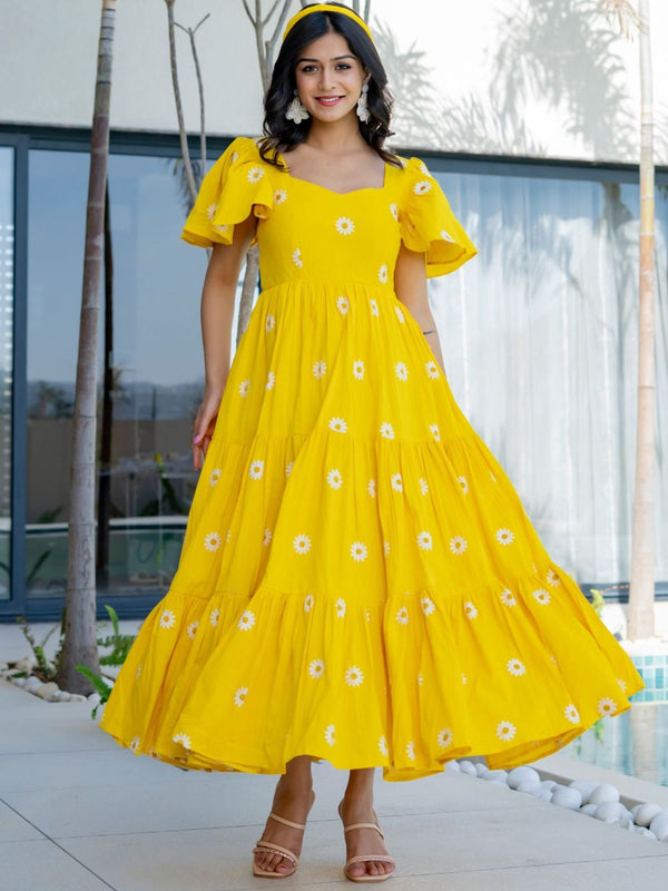 Sunshine Daisy Midi Dress