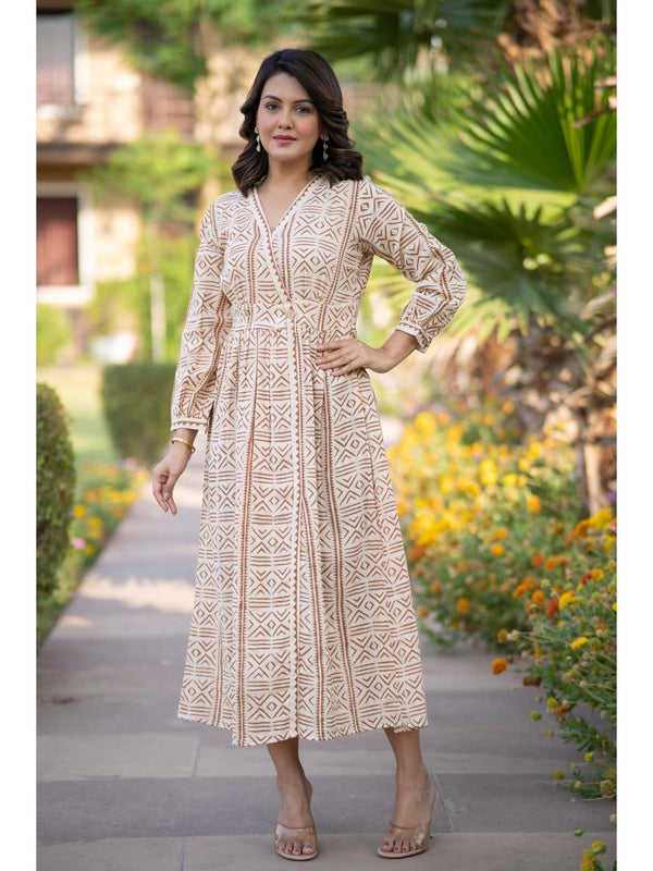 Waist Button Summer Midi Dress